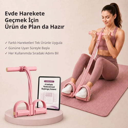 Pedallı Direnc Bandı Egzersiz Aleti