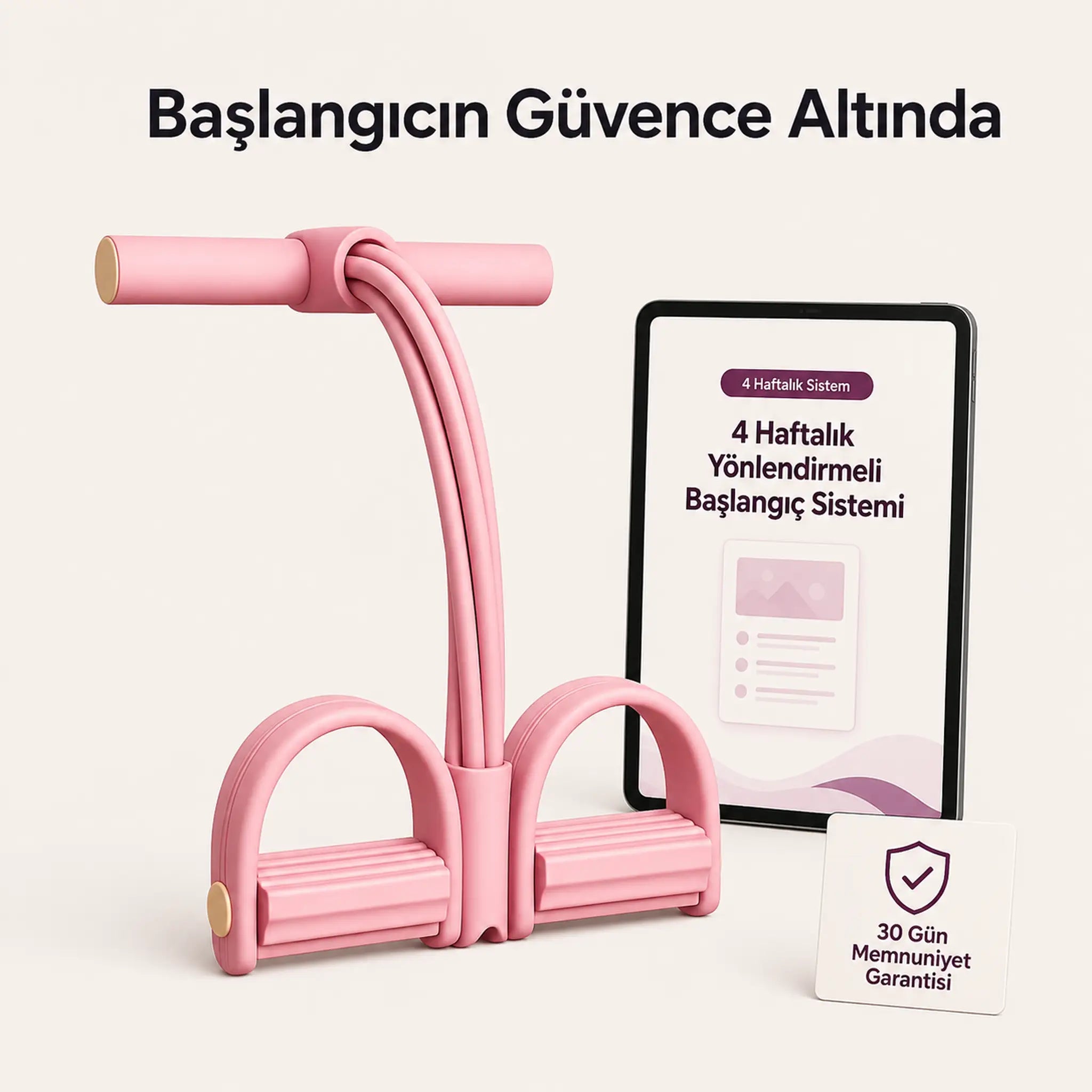 Pedallı Direnc Bandı Egzersiz Aleti