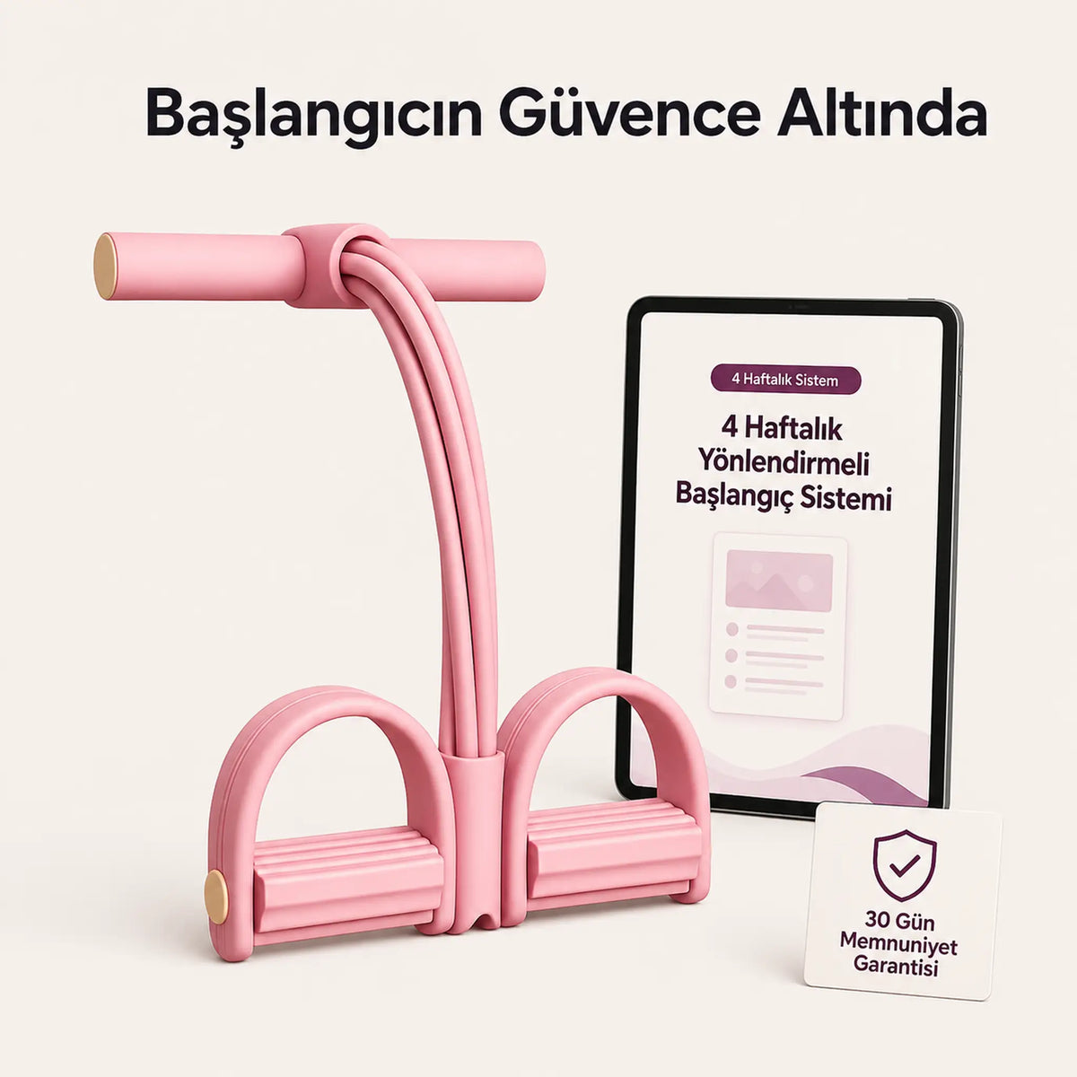 Pedallı Direnc Bandı Egzersiz Aleti