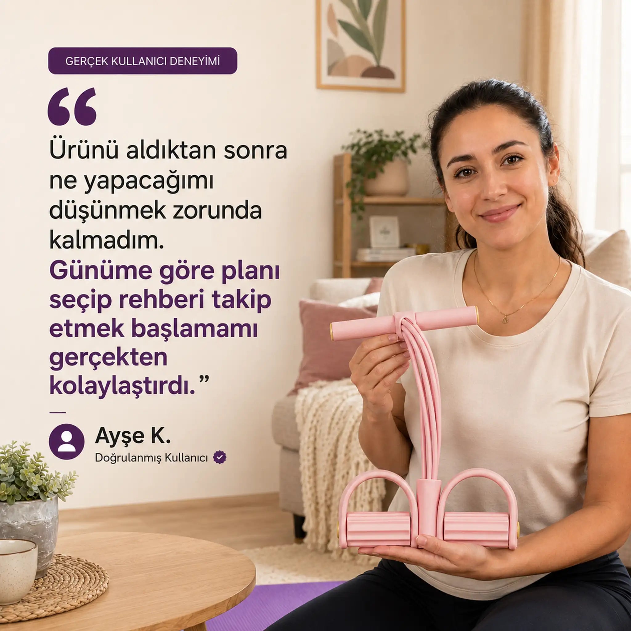 Pedallı Direnc Bandı Egzersiz Aleti